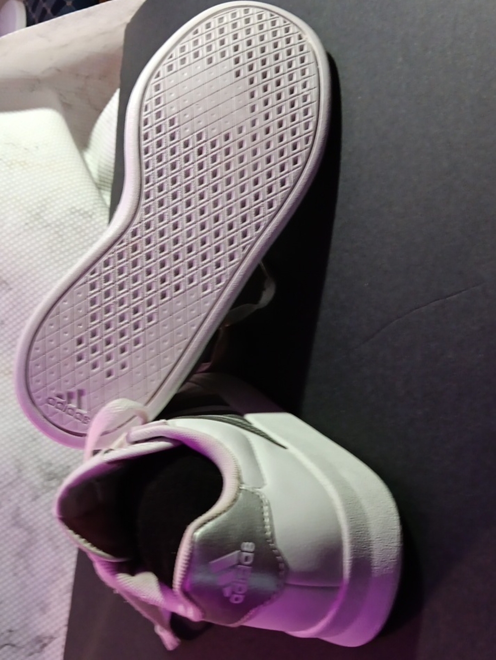 adidas White Low-Top Women's Sneakers with Subtle Logo